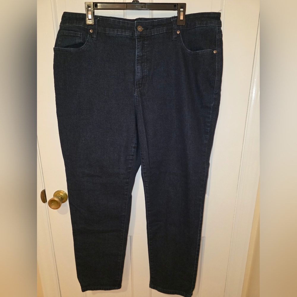 Style & Co Women's Dark Blue Straight Jeans 20W